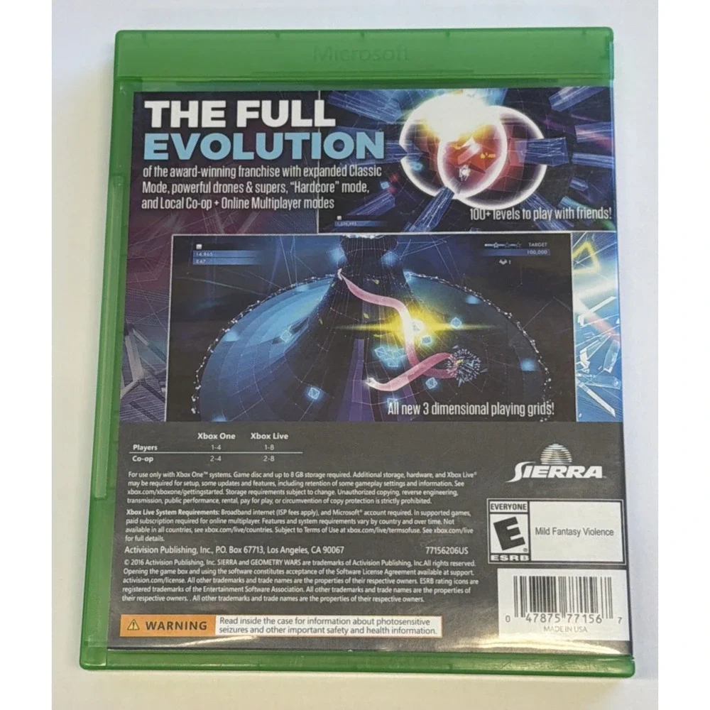 Geometry Wars 3 Dimensions Evolved Microsoft Xbox One 2016